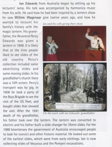 Professor Ian Edwards at 9th Magic Lantern Society Convention