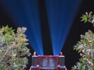 Projection beams at Enlighten Canberra