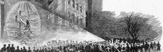 'In the Hurly Burly', detail from Salvation Army Melbourne War Cry, 1894